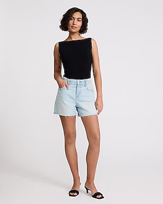 Crepe Knit Body Contour Boat Neck Sweater Bodysuit