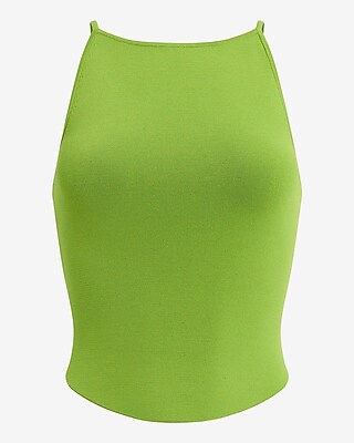 Body Contour High Neck Sweater Tank