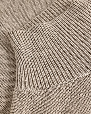 Merino-Blend Mock Neck Balloon Sleeve Sweater