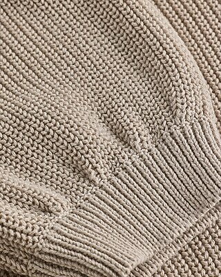 Merino-Blend Crew Neck Short Puff Sleeve Sweater