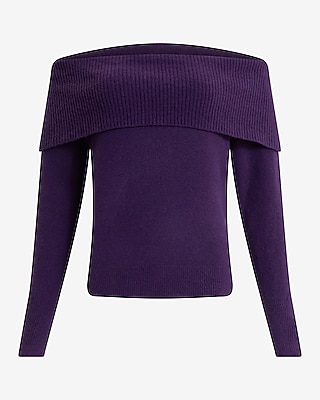 Merino-Blend Off The Shoulder Sweater