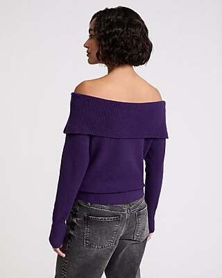 Merino-Blend Off The Shoulder Sweater