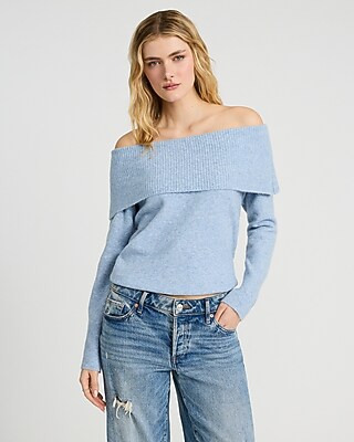 Merino-Blend Off The Shoulder Sweater - thumbnail 10