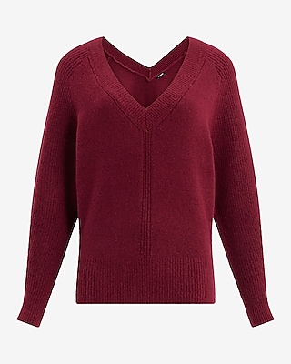 Mix Stitch V-Neck Banded Bottom SoHo Sweater