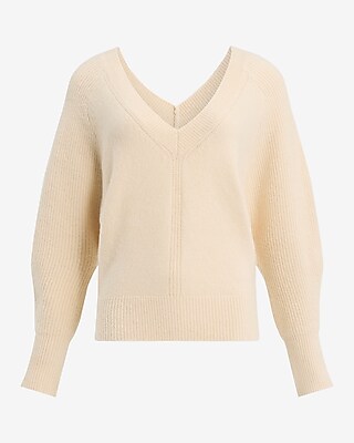 Mix Stitch V-Neck Banded Bottom SoHo Sweater