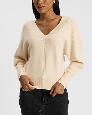 Mix Stitch V-Neck Banded Bottom SoHo Sweater
