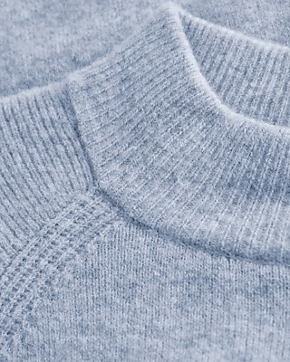 Merino-Blend Mock Neck Sweater