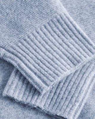 Merino-Blend Mock Neck Sweater