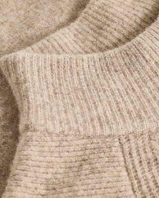 Merino-Blend Mock Neck Sweater