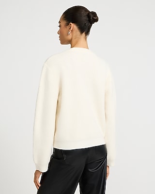 Bow Front Crew Neck Cardigan