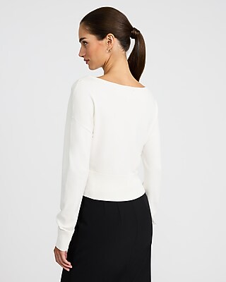 Lightweight Boat Neck Sweater | Express