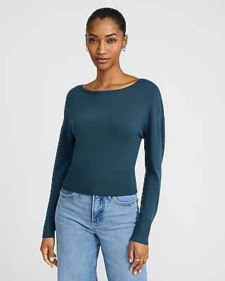 Lightweight Boat Neck Sweater | Express