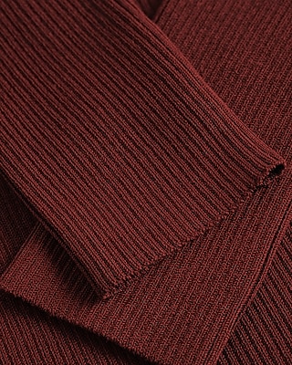 Silky Soft Fitted Ribbed Polo Sweater