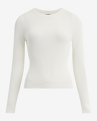Silky Soft Fitted Ribbed Crew Neck Sweater