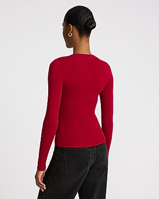 Silky Soft Fitted Ribbed Crew Neck Sweater