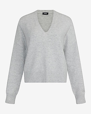 Ultrasoft Heathered V-neck Sweater | Express