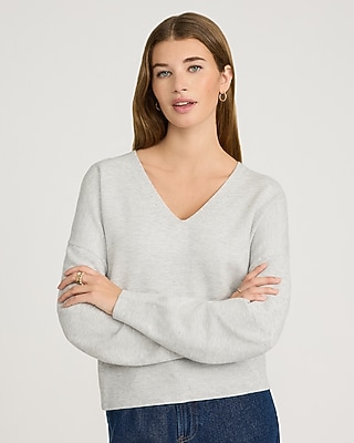 Ultrasoft Heathered V-neck Sweater | Express