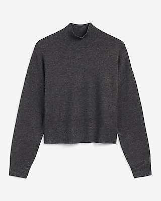 Ultrasoft Relaxed Heathered Mock Neck Sweater