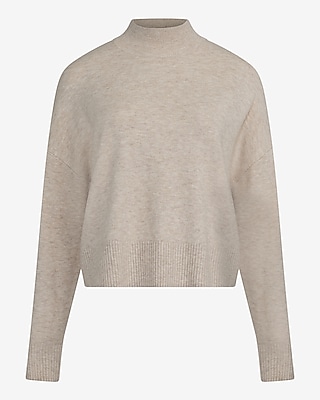Ultrasoft Relaxed Heathered Mock Neck Sweater