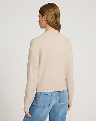 Ultrasoft Relaxed Heathered Mock Neck Sweater