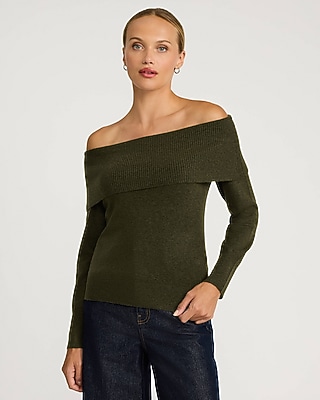 Cloud Soft Fold Over Off The Shoulder Sweater | Express
