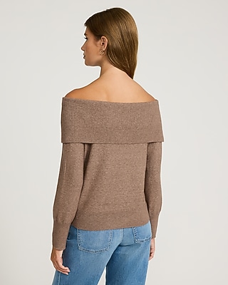 Cloud Soft Fold Over Off The Shoulder Sweater