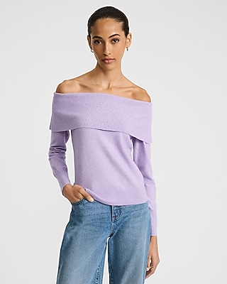 Cloud Soft Foldover Off The Shoulder Sweater