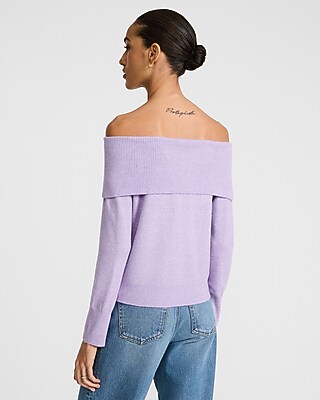 Cloud Soft Foldover Off The Shoulder Sweater