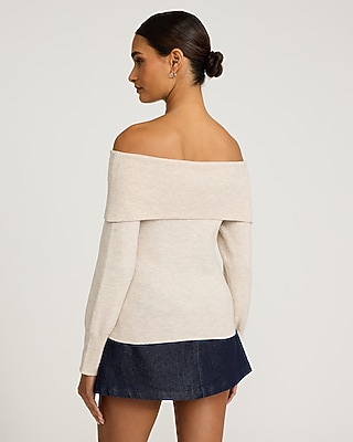 Cloud Soft Fold Over Off The Shoulder Sweater