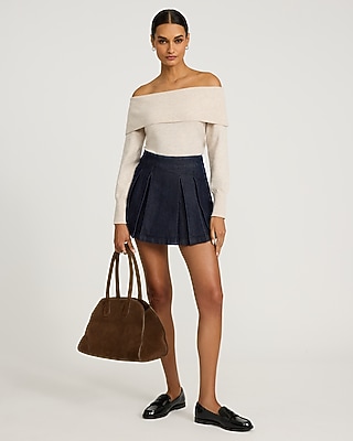 Cloud Soft Fold Over Off The Shoulder Sweater