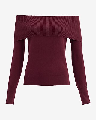 Cloud Soft Fold Over Off The Shoulder Sweater