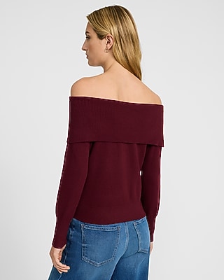 Cloud Soft Fold Over Off The Shoulder Sweater