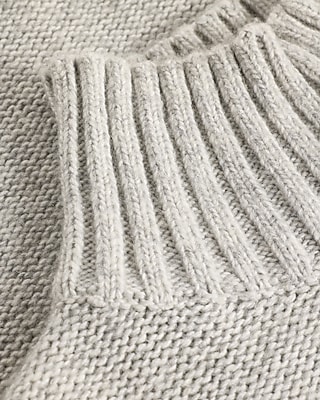 Turtleneck Cable Knit Balloon Sleeve Sweater