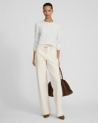 Airy Soft Skimming Crew Neck Sweater