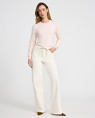 Airy Soft Skimming Crew Neck Sweater