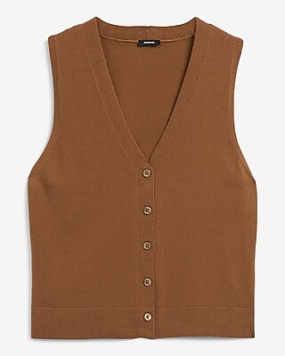 V-Neck Button Down Sweater Vest