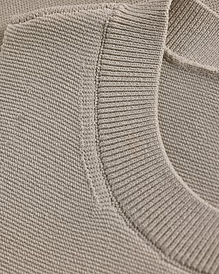 Crepe Knit Body Contour Crew Neck Sweater Tank