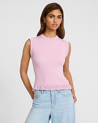 Striped Trim Quarter Zip Cropped Sweatshirt