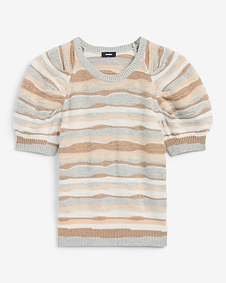 Striped Puff Sleeve Sweater