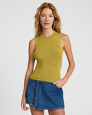 トップス THEREDTHREAD S bicolor knit camisole THEREDTHREAD】S bicolor knit camisole