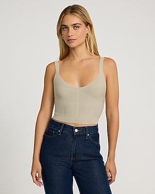 トップス THEREDTHREAD S bicolor knit camisole ちろちろさん theredthread s bicolor knit cami THEREDTHREAD