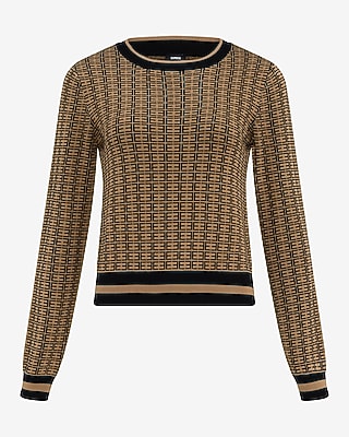 Skimming Printed Crew Neck Sweater