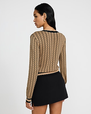 Skimming Printed Crew Neck Sweater