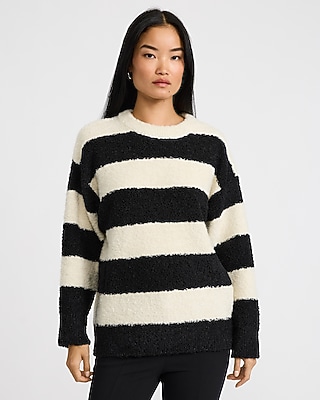 Wool-Blend Striped Crew Neck Sweater - thumbnail 2