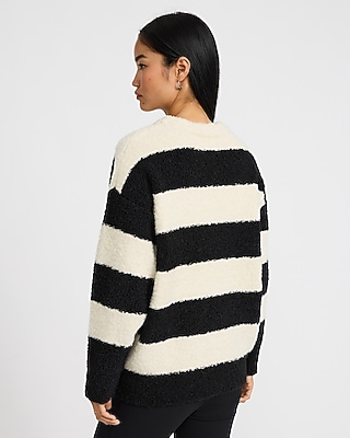 Wool-Blend Striped Crew Neck Sweater - thumbnail 3