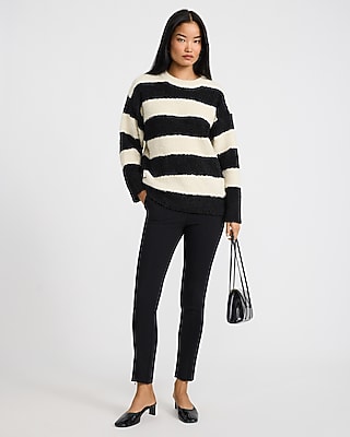Wool-Blend Striped Crew Neck Sweater - thumbnail 4