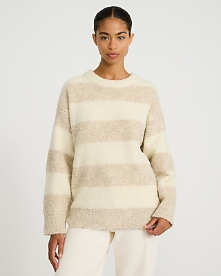 Wool-Blend Striped Crew Neck Sweater - thumbnail 5