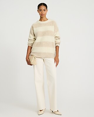 Wool-Blend Striped Crew Neck Sweater - thumbnail 8