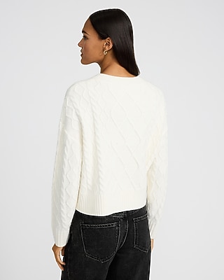 Cable Knit V-Neck Sweater