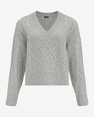 Cable Knit V-Neck Sweater